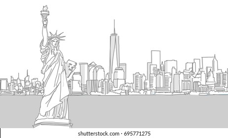 6,226 Manhattan skyline Stock Vectors, Images & Vector Art | Shutterstock