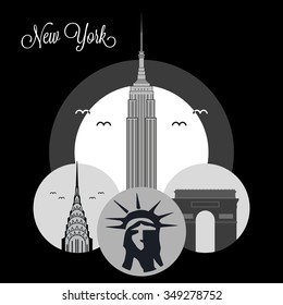 New York City Landmarks, icons USA