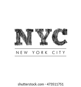 New York City lettering 