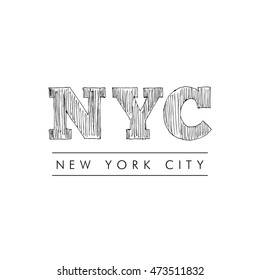 New York City lettering 