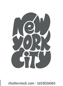 New york city lettering. Can used for postcard, greeting card, t-shirt print.