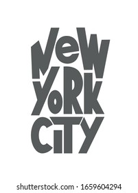 New york city lettering. Can used for postcard, greeting card, t-shirt print.