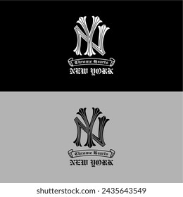 new york city lettering design with graphic elements
which are interesting