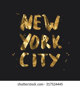 New York city - lettering design. Handwritten quote.