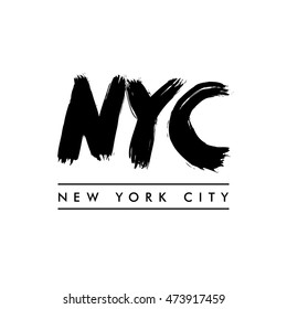 New York City lettering. NYC