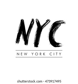 New York City lettering. NYC