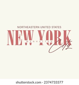 New York City lettering vector print t-shirts, stickers, card