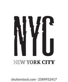 New York City logo. Vector illustration on white. Can be used as a design on a T-shirt, etc.