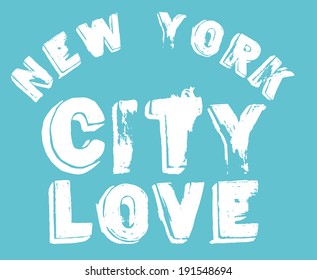new york city love vector art