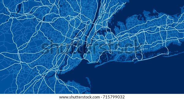 New York City Map B 스톡 벡터(로열티 프리) 715799032 | Shutterstock