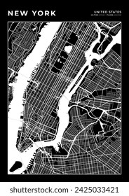 New York City Map, Cartography Map, Street Layout Map