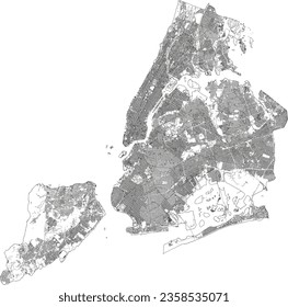New York City map with Sidewalk