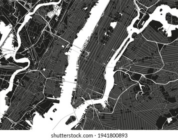New York city map with streets, Usa