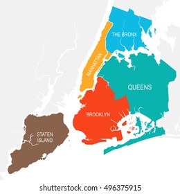 New York City Map - vector illustration