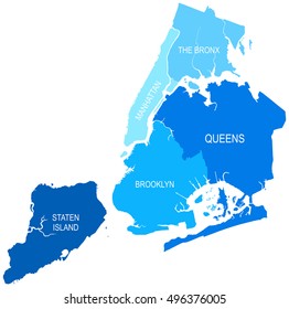 New York City Map - vector illustration