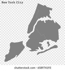 New York City Map - vector illustration