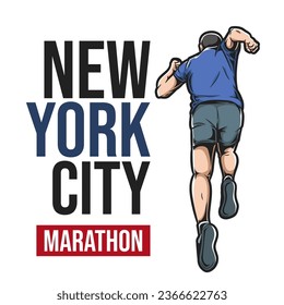 New York City Marathon greeting template