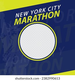New York City Marathon. Suitable for banners, web, social media etc