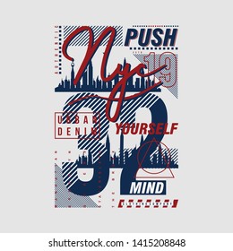 new york city modern graphic design t shirt for ready print