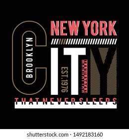 new york city modern graphic design t shirt for ready print,vector illustration