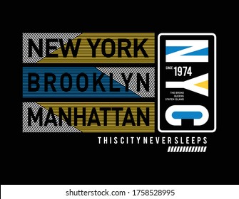 new york city modern graphic design t shirt for ready print