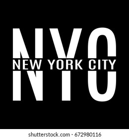 Ciudad de Nueva York. Diseño impreso de camisetas de NY y material gráfico. Tipografía de moda, afiche, pancarta. Ilustración vectorial.