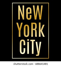 New York City. NY t-shirt print design and apparels graphic. Fashion typography, poster, banner. Vector illustration.