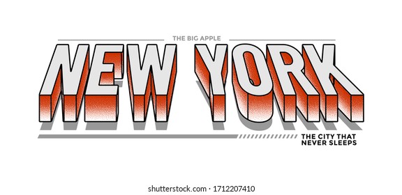 New York City. NYC stylish typography slogan. Colorful abstract design with the grunge and the lines style. Vector for print tee shirt, typography, poster and other uses. Global swatches.