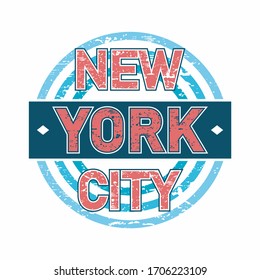 new york city, original design typography, t-shirt graphics, vectors illustration