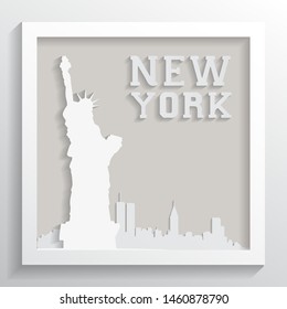 new york city paper art design illustration white