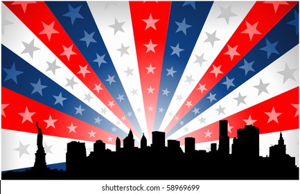 New York City patriotic background