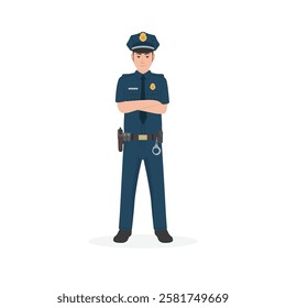 New York City Police officer vector illustration