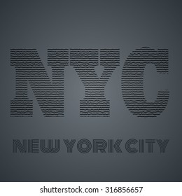 New York City, poster, postage stamp, banner, flyer, postcard, typography, t-shirt graphics, vector 