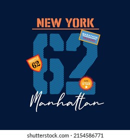 new york city Premium Vector illustration of a text graphic. suitable screen printing and DTF for the design boy outfit of t-shirts print, shirts, hoodies baba suit, kids cottons, etc.