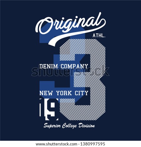 new york city print design for t-shirt and other uses - Vector