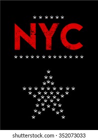 New york city print in vector