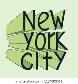 new york city printed tee ,typography lettering for t shirt vector illustration