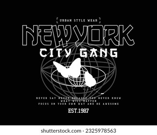 New York City retro urban street style typography. Vector illustration design for fashion graphics, t shirts, prints, posters, gifts, stickers.