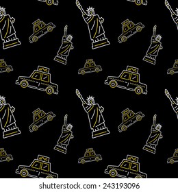 New York City seamless vector pattern
