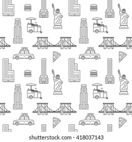 New York City seamless vector pattern