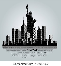 New York city silhouette.