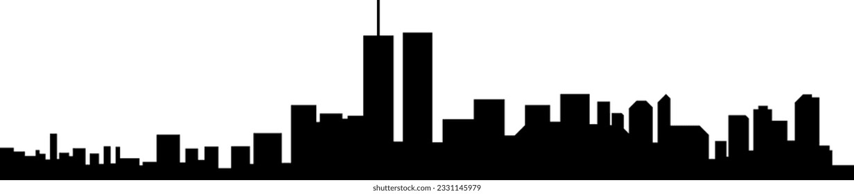 New york city silhouette panorama