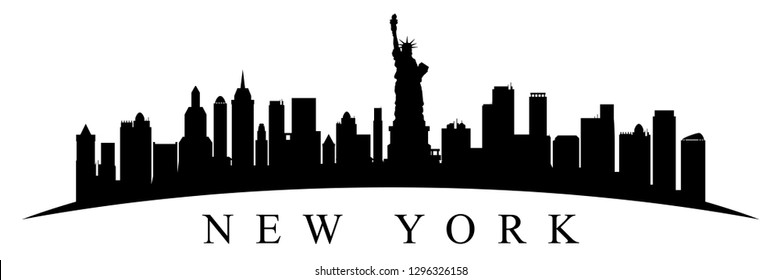 New York city silhouette - stock vector