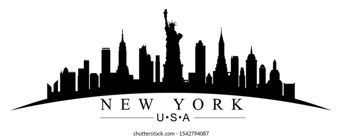 New York city silhouette - for stock