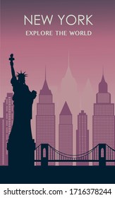 New York city silhouette. Vector illustration