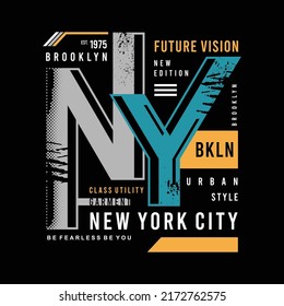 New york city simple design, slogan lettering, abstract graphic, typography vector, t shirt print, vector illustration