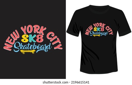 New York City Skateboard T-shirt Design