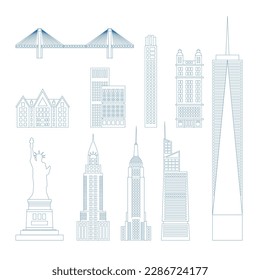 New York City Skyline Building Vector