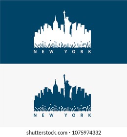 New York City Skyline Logo Vector