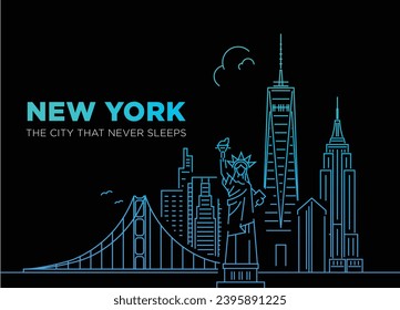 Skizze der Stadt New York